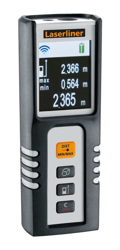 מד טווח לייזר 25 מטר נטען עם תצוגה צבעונית - LASERLINER Distance Master Compact