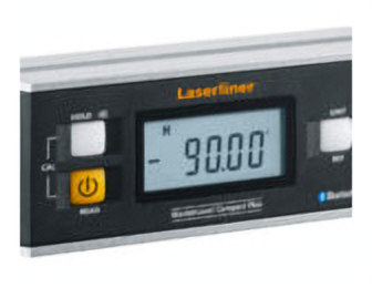 פלס אלקטרוני קומפקטי נטען Bluetooth עם תצוגה מוארת - LASERLINER Master Level Compact Plus