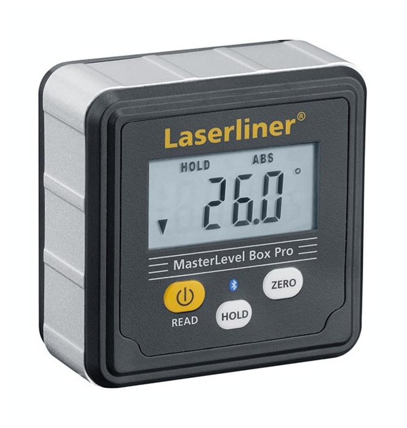 פלס אלקטרוני מקצועי זעיר עם ממשק בלוטוס- LASERLINER Master Level Box Pro
