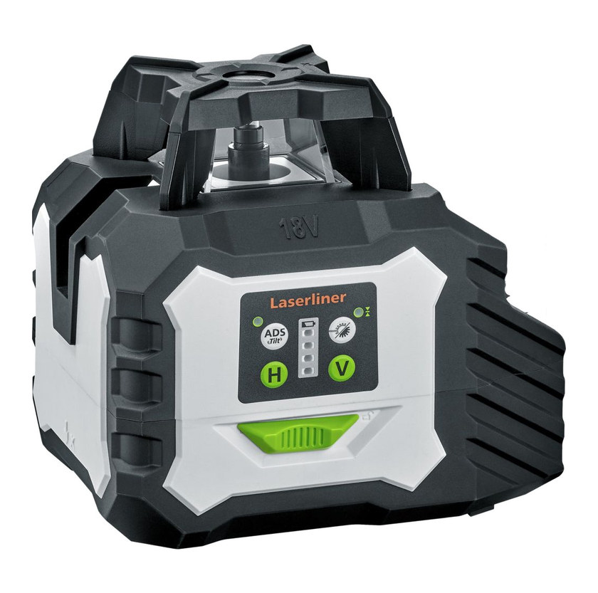 לייזר היברידי 360° תואם סוללות 18V עם מקלט מילימטרי - Laserliner Duraplane GMX Multi-18V